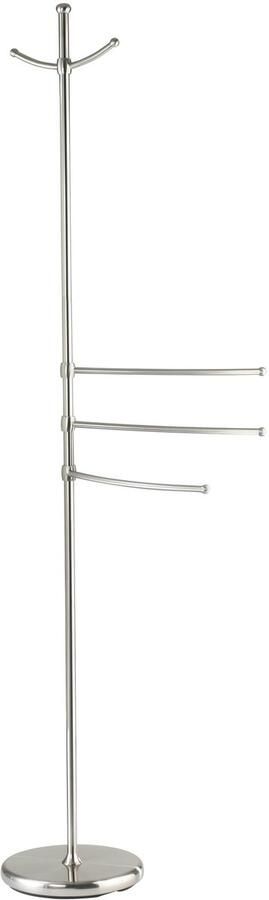 JGS Stijlvolle en Verstelbare Handdoeken- en Kledingstandaard met Drie Armen en Twee Haken