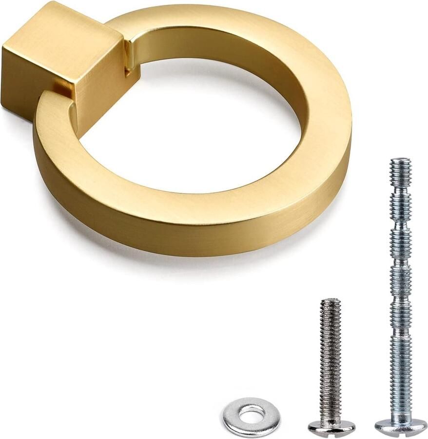 JGS Stijlvolle Goudkleurige Meubelknoppen voor Kasten en Lades Set van 10 Stuks