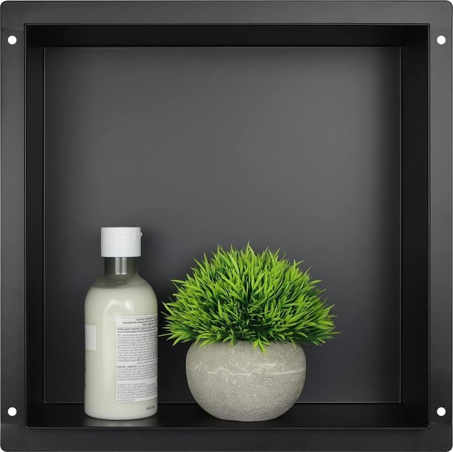 JGS Stijlvolle Inbouw Douchekast van Roestvrij Staal voor Badkameropslag Eenvoudig te Monteren