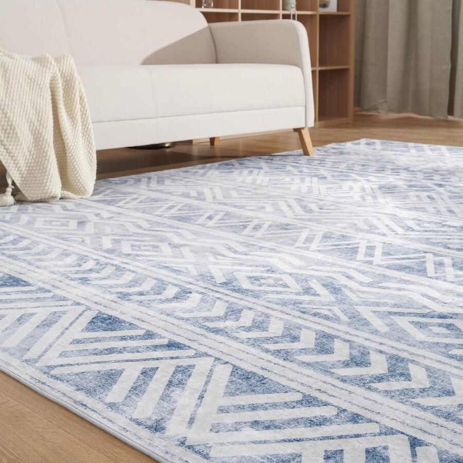 JGS Stijlvolle Neutrale Bohemian Vloerkleed Met Geometrisch Design Voor Kamers