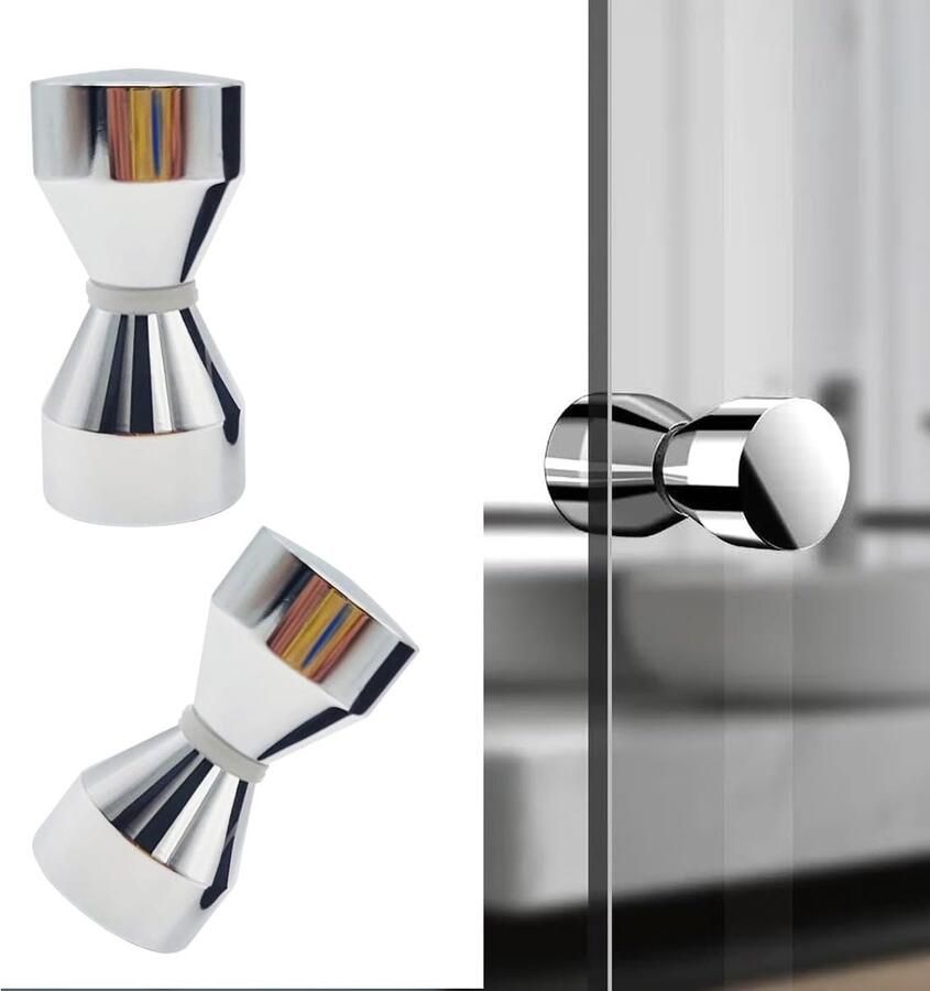 JGS Stijlvolle Roestvrijstalen Deurgreep voor Glas- en Douchedeuren Eenvoudig te Installeren