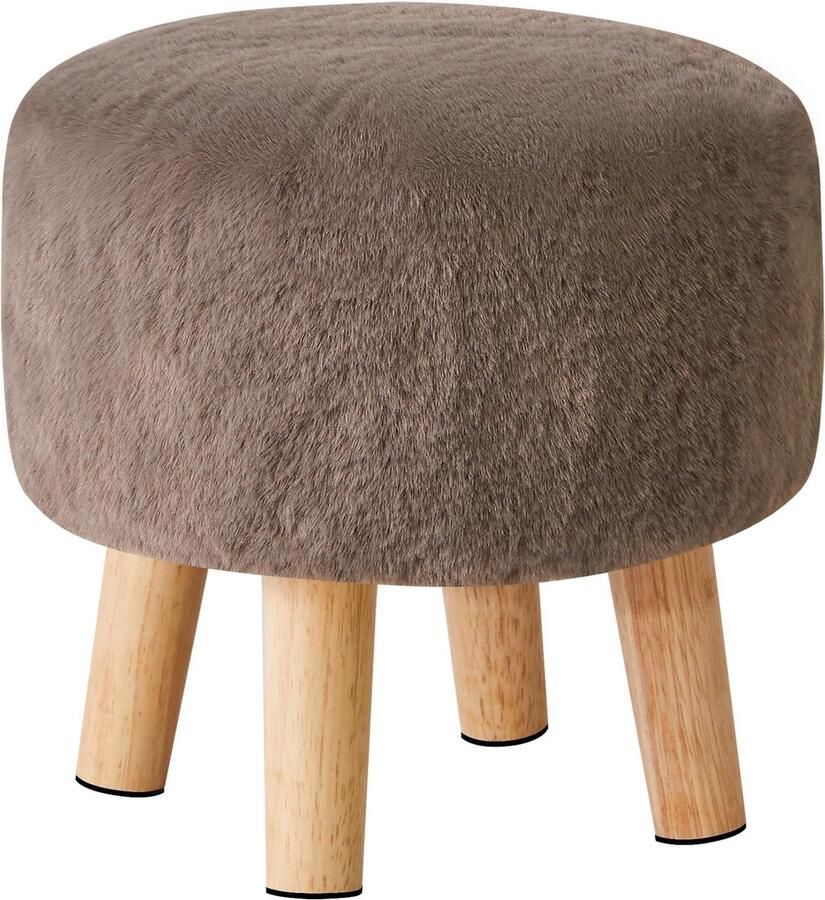 JGS Stijlvolle Ronde Houten Voetenbank voor Interieurstijlen