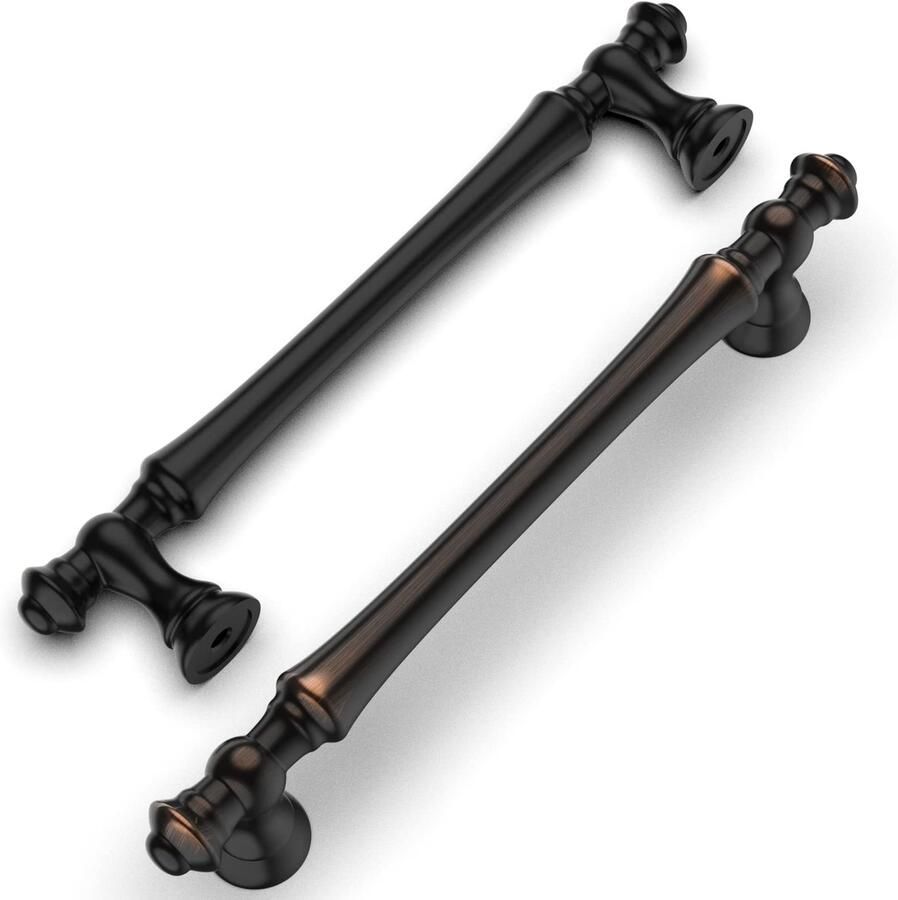 JGS Stijlvolle Vintage Meubelgrepen voor Keuken en Meubelrenovaties 128 mm Bronskleurig Set van 6 Stuks