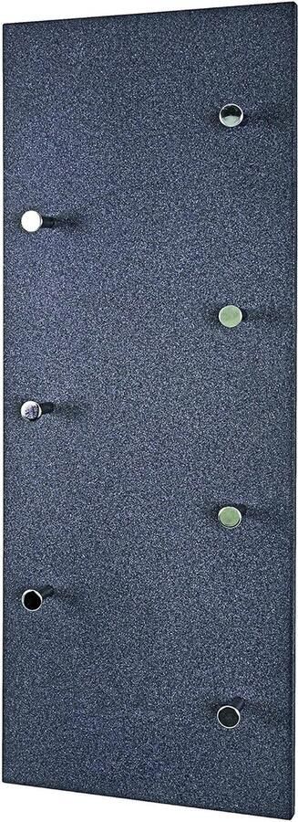 JGS Stijlvolle Wandgarderobe met Chroom Metalen Haken en Hoogglans MDF Afwerking 80x5.5x30 cm