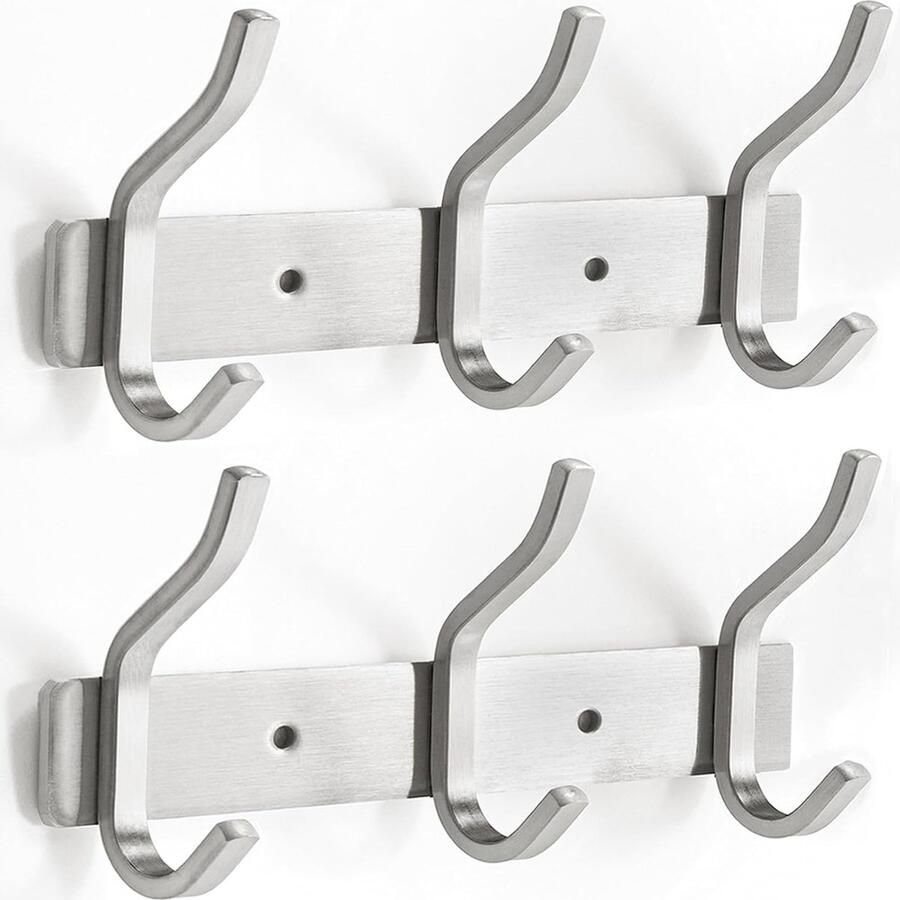 JGS Stijlvolle Wandkapstok met Roestvrijstalen Haken voor Elke Kamer