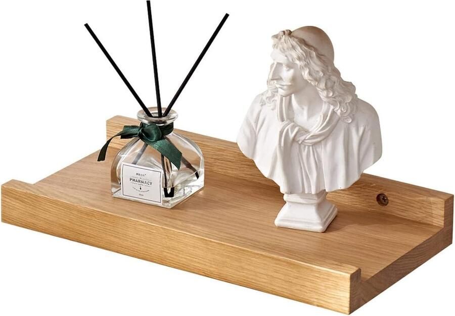 Goodivery Stijlvolle Wandplank van Massief Eikenhout voor Toepassingen