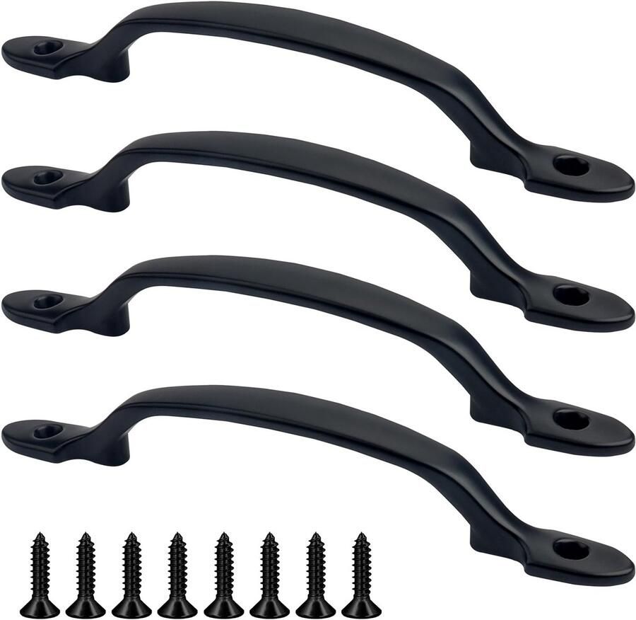 JGS Stijlvolle Zwarte Deurgrepen voor Toepassingen in Huis en Tuin