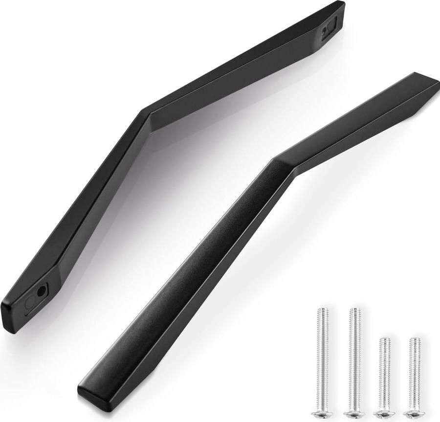 JGS Stijlvolle Zwarte Meubelgrepen voor Keuken en Badkamer Set van 10