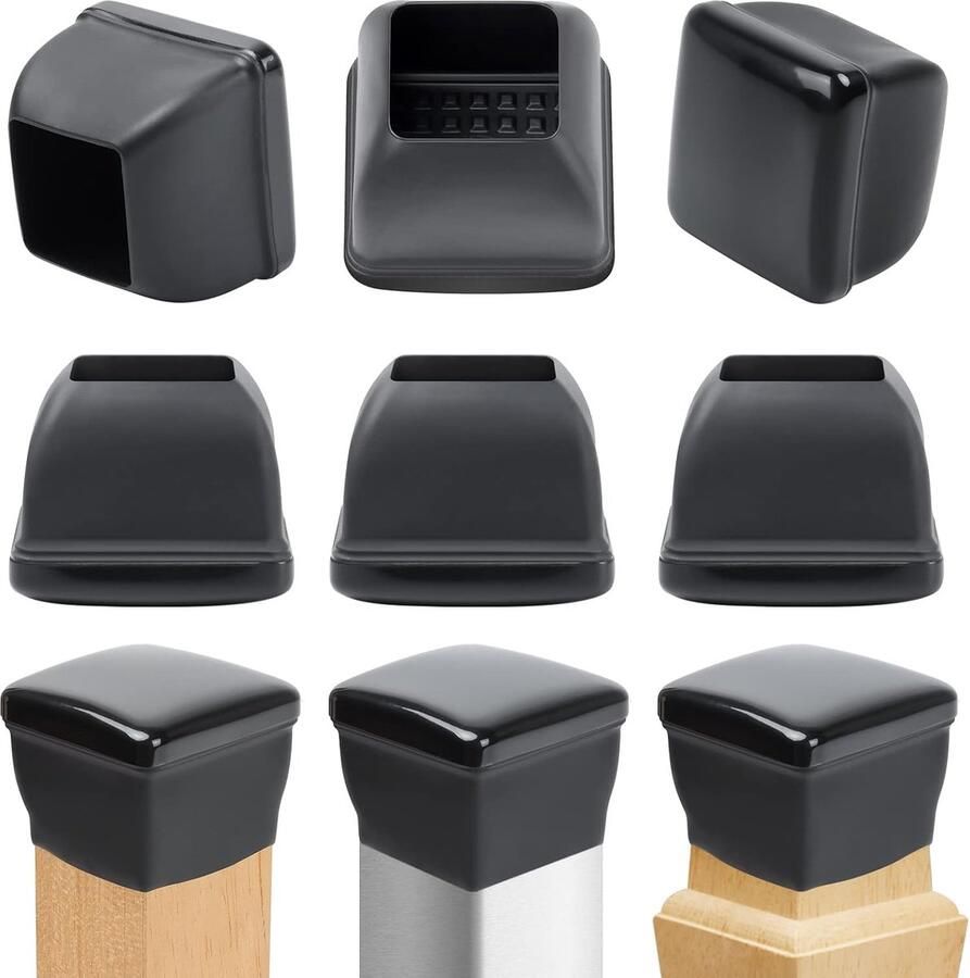 JGS Stoelpootbeschermers met Teflon Glijders voor Tapijt en Harde Vloeren 24 Stuks