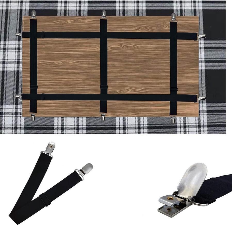 JGS Tafelkleedklemmen Set van 5 voor Stabiele Tafeldekking bij Buitenactiviteiten