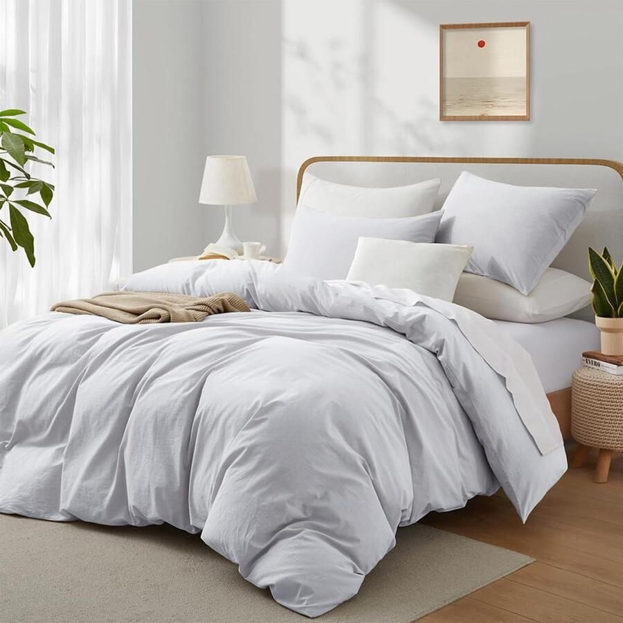 JGS Tijdloze Luxe Katoenen Dekbedovertrekset voor Het Eenpersoonsbed Zacht en Elegant Design