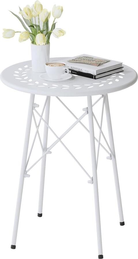 JGS Tijdloze Weerbestendige Metalen Bijzettafel voor Tuin en Balkon met Stijlvol Design