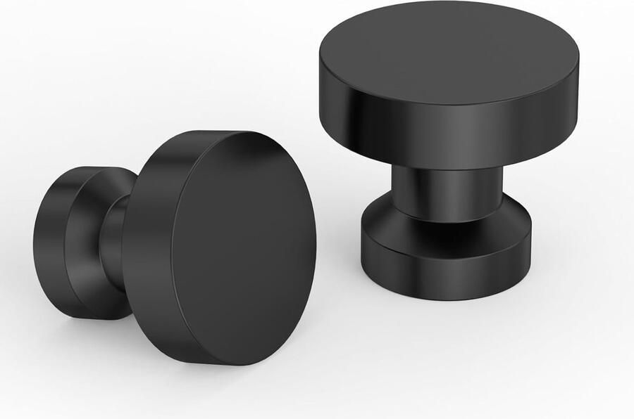 JGS Tijdloze Zwarte Meubelknoppen Set van 10 voor Kasten en Laden
