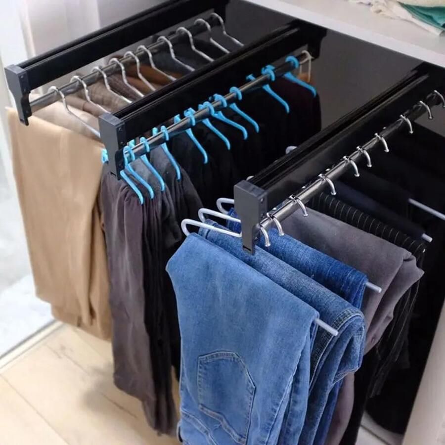 JGS Uitschuifbare Kledingstang voor Kasten en Garderobes Multifunctionele Broekstandaard met Hoge Belastbaarheid