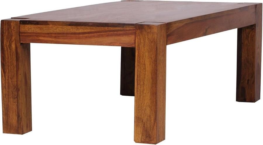 JGS Salontafel 110 x 60 x 40 cm Massief houten woonkamertafel Rechthoekige bruine bijzettafel Massief houten design houten tafel Woonkamer