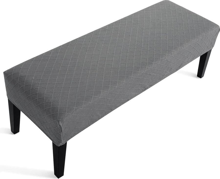 JGS Universele Elastische Eetkamerbankhoes voor Elke Stoel in Elegante Grijstint