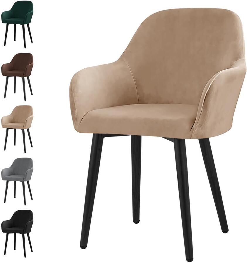 JGS Universele Fluwelen Stretch Stoelhoezen Afneembaar en Wasbaar voor Eetkamerstoelen Bruiloft of Feest