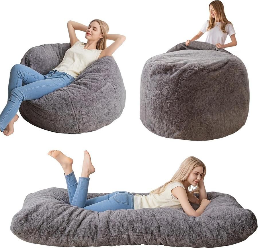 JGS Veelzijdig Omschakelbare Zitzak Bed Van Zitzak naar Comfortabel Bed voor Jong en Oud