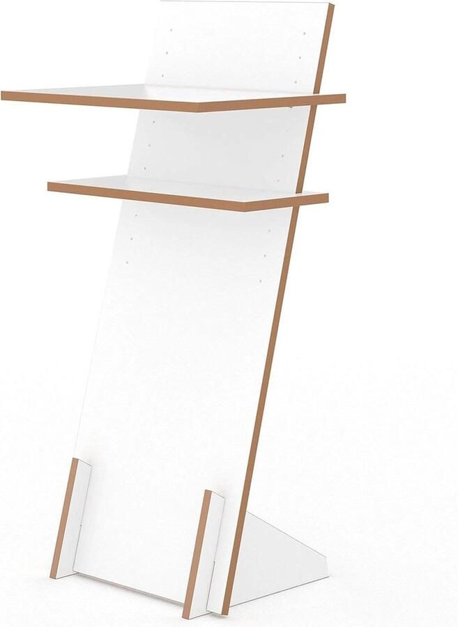 JGS Verstelbaar Hoogwaardig Sta-Bureau Multifunctioneel Design Bureau in Wit Ideaal voor Thuis en Kantoor