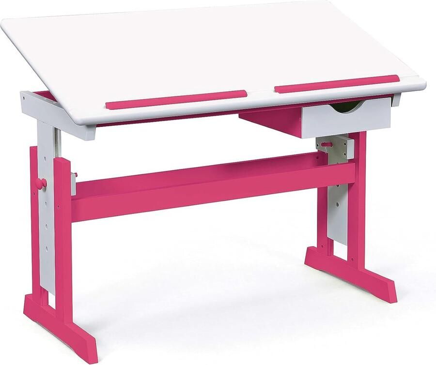 JGS Hoogte Verstelbaar Bureau voor Kinderen en Studenten met Kantelbare Functie en Boekenhouder