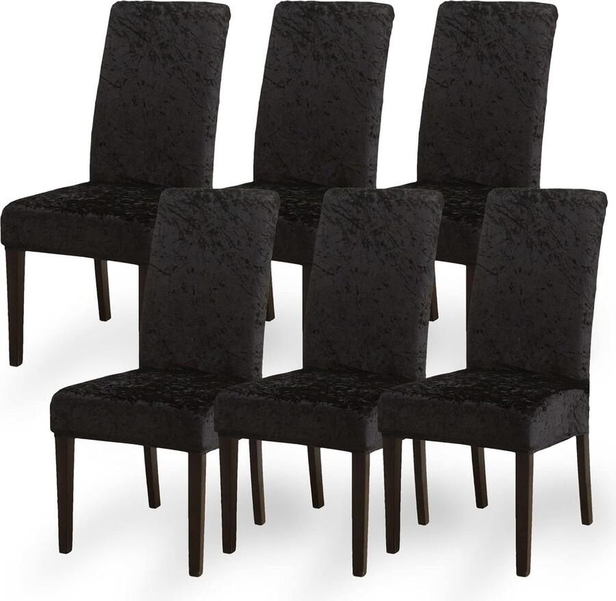 JGS Verstelbare Fluwelen Stoelhoezen Set van 6 voor Gelegenheden en Stijlen