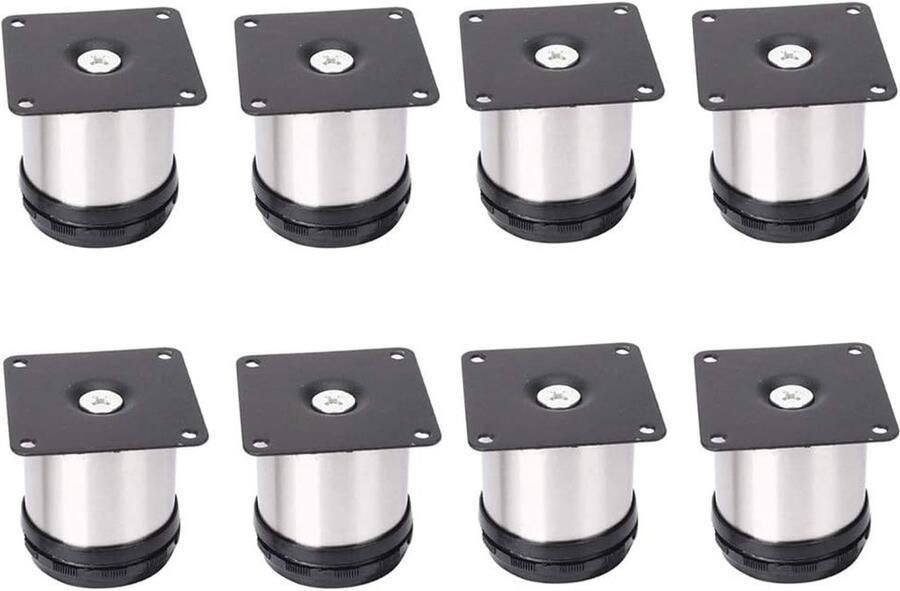 JGS Verstelbare Meubelpootjes Set van 8 Stuks voor Tafels en Bedden met Hoogte-instelling