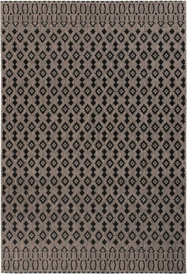 JGS Weerbestendig Balkontapijt 'Mediterrane Accenten' Waterafstotend Buitentapijt in Taupe 200 x 290 cm