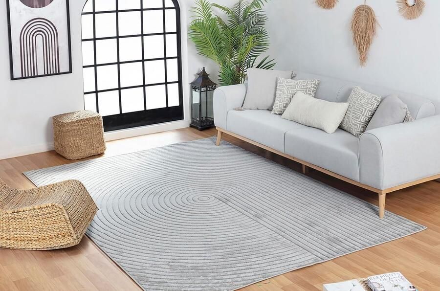 JGS Weerbestendig Tapijt voor Binnen en Buiten Bohemian Stijl 200 x 275 cm Grijs