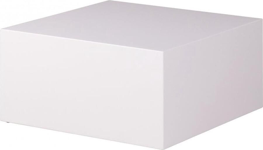 JGS Salontafel 60 x 60 x 30 cm Hoogglans MDF Wit Gelakt Design Woonkamertafel Kubus Vierkant Lounge Bijzettafel Kubus Vorm