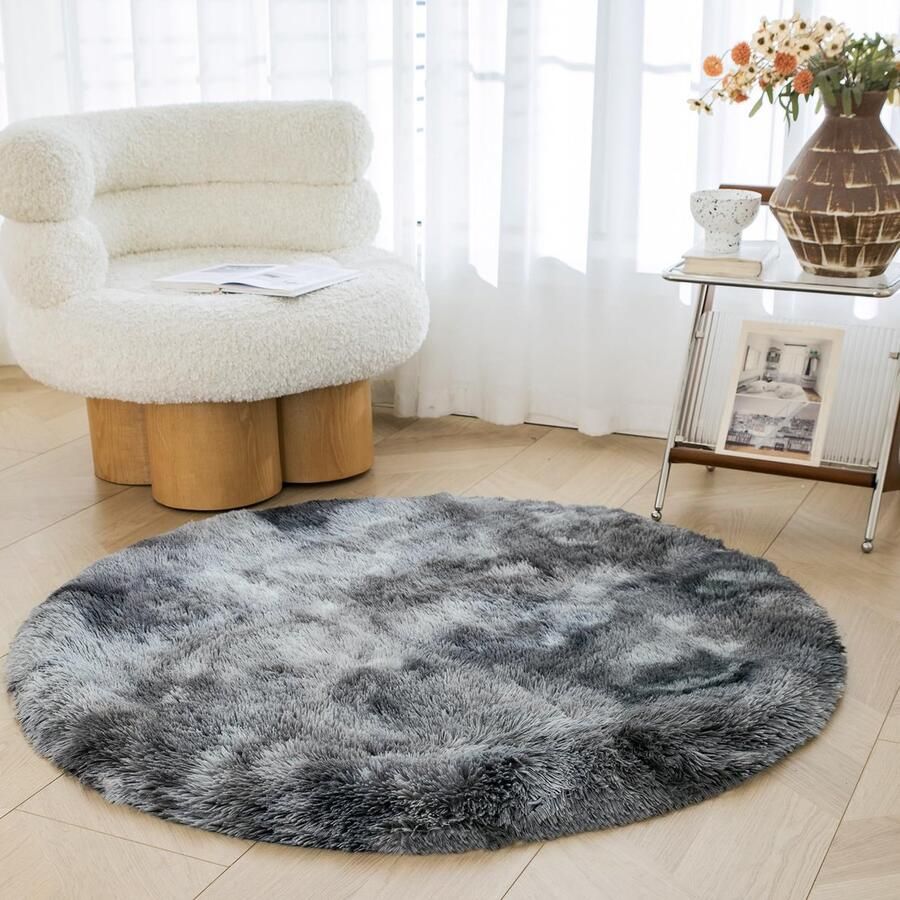 JGS Zacht en Luxe Rond Vloerkleed voor Woonkamer en Slaapkamer met Antislip Functie