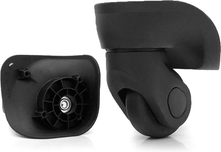 JGS Zwarte Vervangwielen voor Zachte en Harde Reiskoffers met Stille Rolvermogen