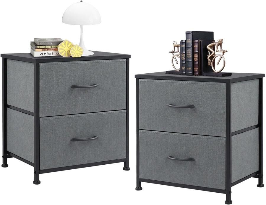 Jhk RoyaLuxe Set Van 2 Stoffen Kastjes Kastje Kast Kasten Ladekast Ladenkast LadeKasten Ladenkastje Ladekastje Lade Kast Opbergkast Binnen Organizer Organizers Woonkamer Organizer