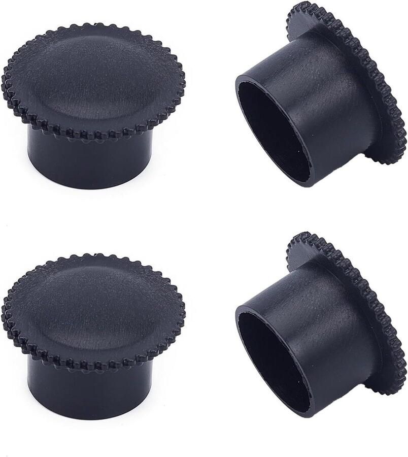 Allecto plus Set van 4 kastpaal einddoppen 22 mm diameter Plastic plugdoppen voor kledingkast Raamstang stoppers voor badkamer Kledingwinkel accessoires