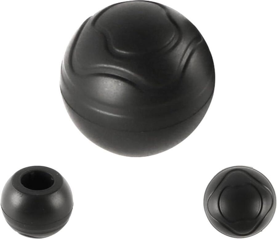 Allecto plus Stoelvoethoezen 4-Pack voor Meubelbescherming Anti-kras Stoelkappen Pootbeschermers voor Stoelpoten Rubberen Balvoeten voor Buiten Kamperen en Meer Zwart Set van 4