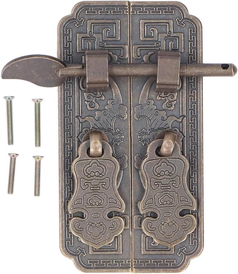 Jhubers goods Deurtrekplaat in Antieke Koperen Stijl voor Meubelkasten Retro Chinese Kast met Voorplaat voor Dressoirs Meubelkast Hardware met Vintage Look