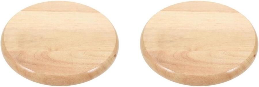 Allecto Premium 2 stuks Houten Barkruk Vervangingsstoel 30 cm Ronde Zitting Kruk Stoel Vervanging Barkruk Accessoires met Snelle Installatie op Maat Duurzaam Materiaal Binnen- en Buitengebruik Eenvoudige Montage