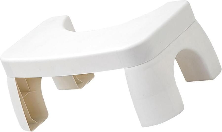 Hurken Toilet Voetenbank Potje Kruk Stabiele Bodem Verbeteren Ontlasting Stevige PP Aanpassen Houding voor Toilet (Wit)