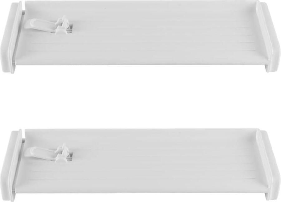 Allecto plus Intrekbare ladeverdeler van kunststof voor garderobekast ideaal voor kleding badkamer en keuken classificatiegereedschap