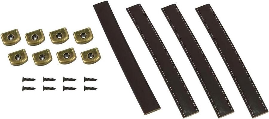 Allecto Plus Lederen Ladegrepen Set van 4 voor Deur Kledingkast Koffer Meubels