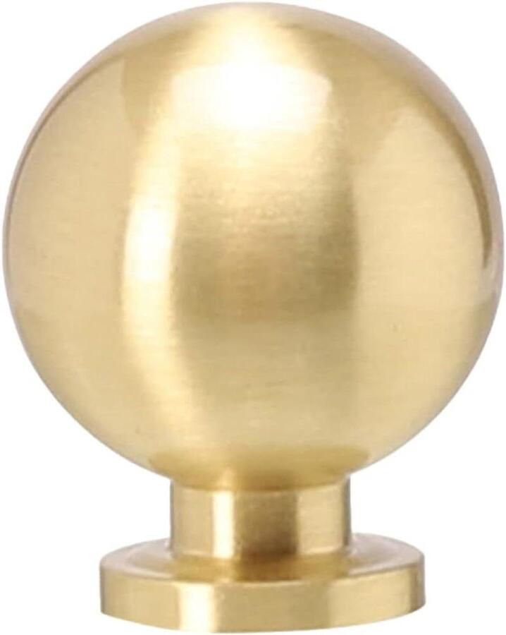 Allecto Premium Messing commode knoppen in goud voor keukenkasten met ronde bal design. Fraaie kast trekken voor lade deurgreep en kledingkast. Trendy keuken hardware