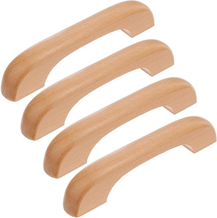 Jhubers goods Meubeldeurgrepen Set van 4 Stuks in Beukenhout voor Kasten en Dressoirs
