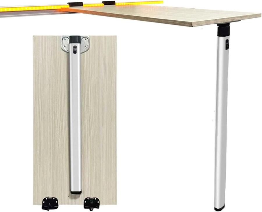 Allecto plus Opklapbare Tafelpoot met Schuifrail voor Caravan Jachten Verstelbaar Aluminium Beugel Draagbaar Kamperen en Reizen Eenvoudige Installatie