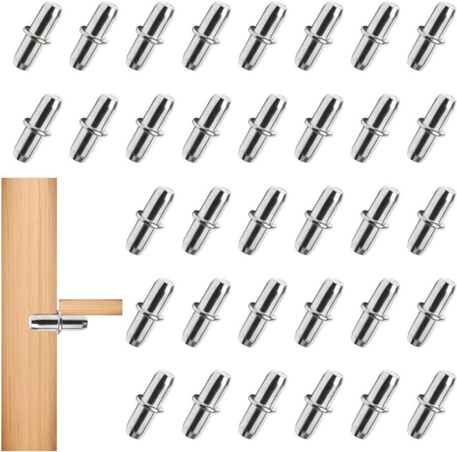 Allecto Plus Plankdragers 120 stuks voor kasten planken Metaal Keuken Boekenkast Glazen plankdragers Voorraadrek