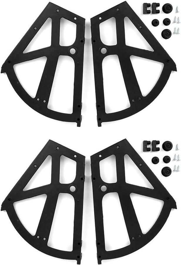 Allecto plus Kunststof draaischarnierrek voor schoenenkast Set van 4 Thuisopslag Meubelscharnieren