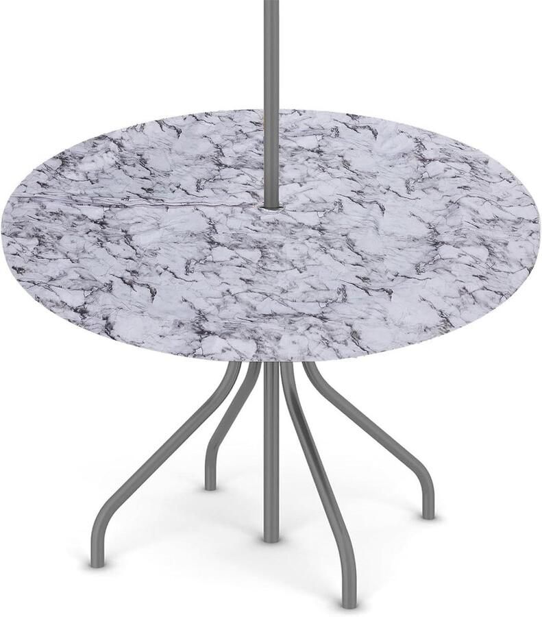 Allecto plus Rond tafelkleed met parasolgat en ritssluiting picknick en camping Ø XXX cm