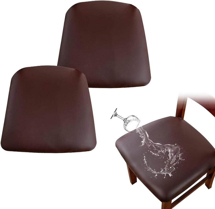 Allecto plus Set van 2 waterdichte stoelhoezen voor kinderstoel en barkrukken met elastische banden