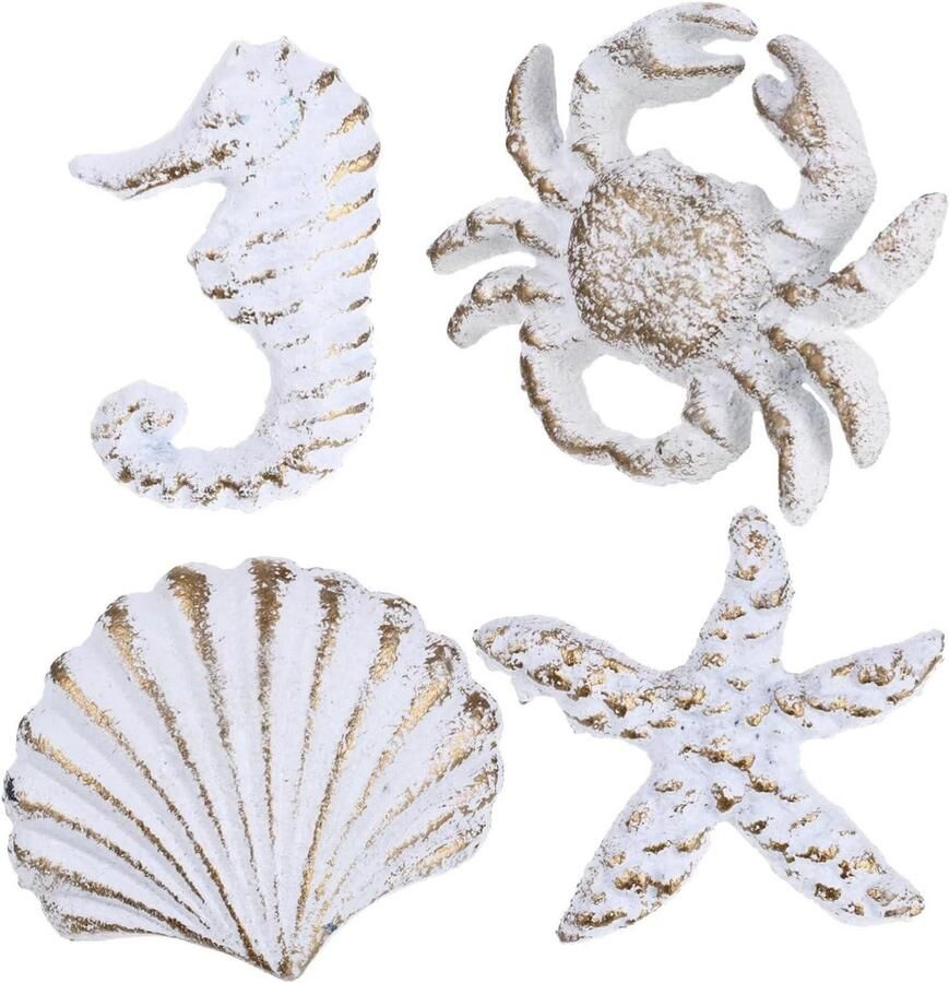 Jhubers goods Set van 4 maritieme stijl ijzeren laden en kast knoppen Decoratieve meubelknoppen met schroeven