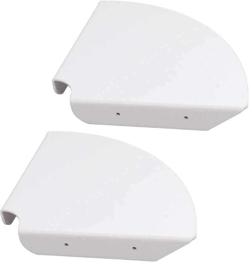 Allecto plus Hoekplanken Muurbevestiging voor Slaapkamer Woonkamer Keuken Set van 2 Acryl Kwartrond Hangend Opbergdisplay Wit 1 2x8 3x8 3in