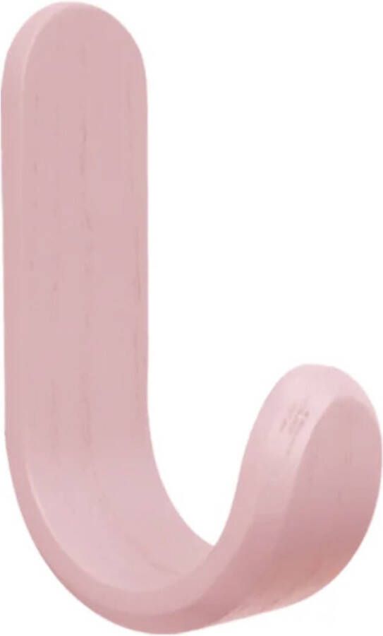 JIYUERLTD 2 stuks Roze Wandkapstok Ophanghaakjes Jashaak Kapstok haakjes Wandhaak Hout haak Muurhaak Handdoekhouder J Hook Curve Hook