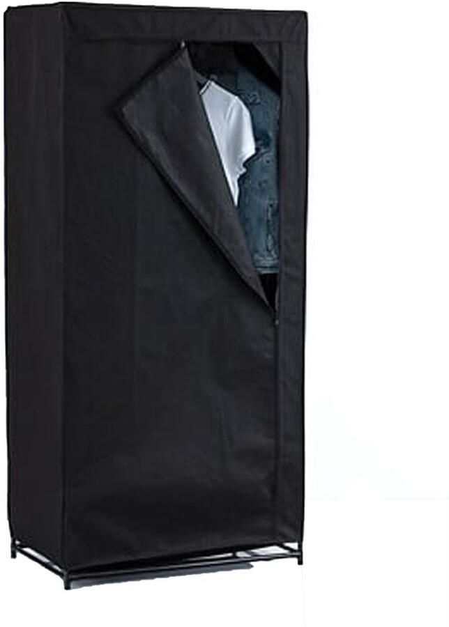 JJA 5Five Kledingrek Met Hoes Zwart 148 x 70 x 46 cm